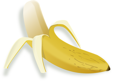 A Banana With A Peeled Skin PNG image