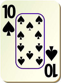A Card With A Card Of Spades PNG image