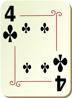 A Card With A Number Of Clubs And Symbols PNG image