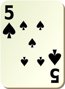 A Card With A Number Of Spades And A Number On It PNG image