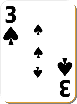 A Card With A Number Of Spades PNG image