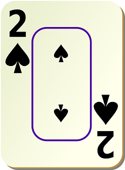 A Card With A Rectangle And Two Spades PNG image