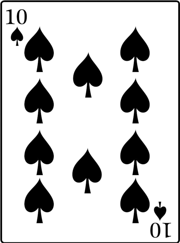 A Card With Black Symbols PNG image