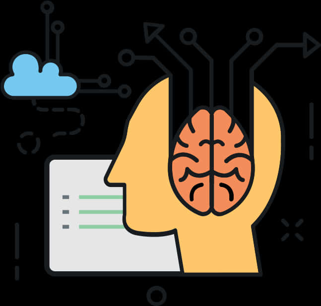 A I Brain Connection Concept PNG image