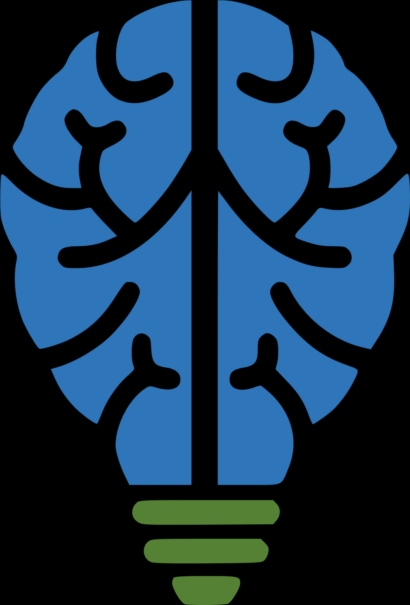 A I Brain Lightbulb Graphic PNG image