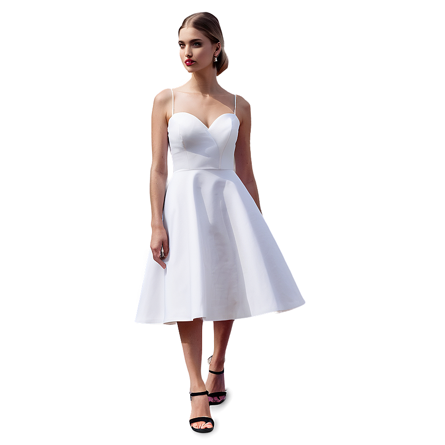 A-line White Dress Silhouette Png Bhc PNG image