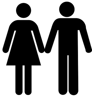 A Man And Woman Holding Hands PNG image
