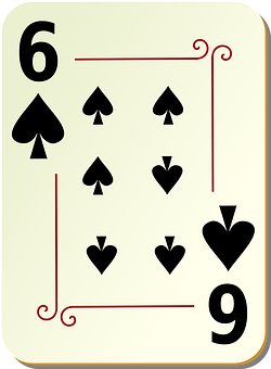 A Playing Card With A Number Of Spades PNG image