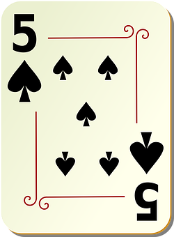A Playing Card With A Number Of Spades PNG image