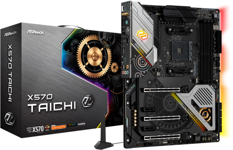 A S Rock X570 Taichi Motherboard PNG image