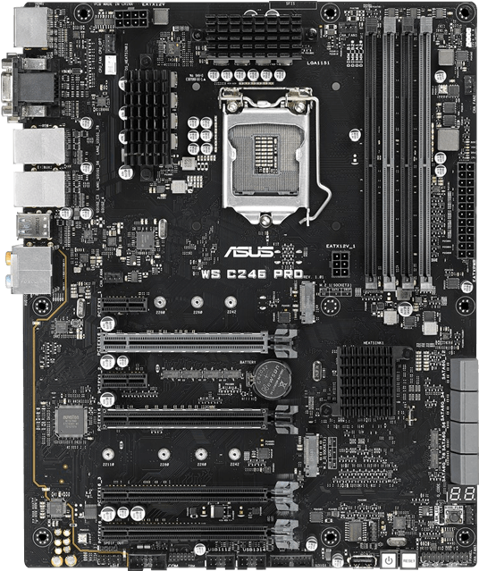 A S U S_ W S_ C246_ P R O_ Motherboard PNG image