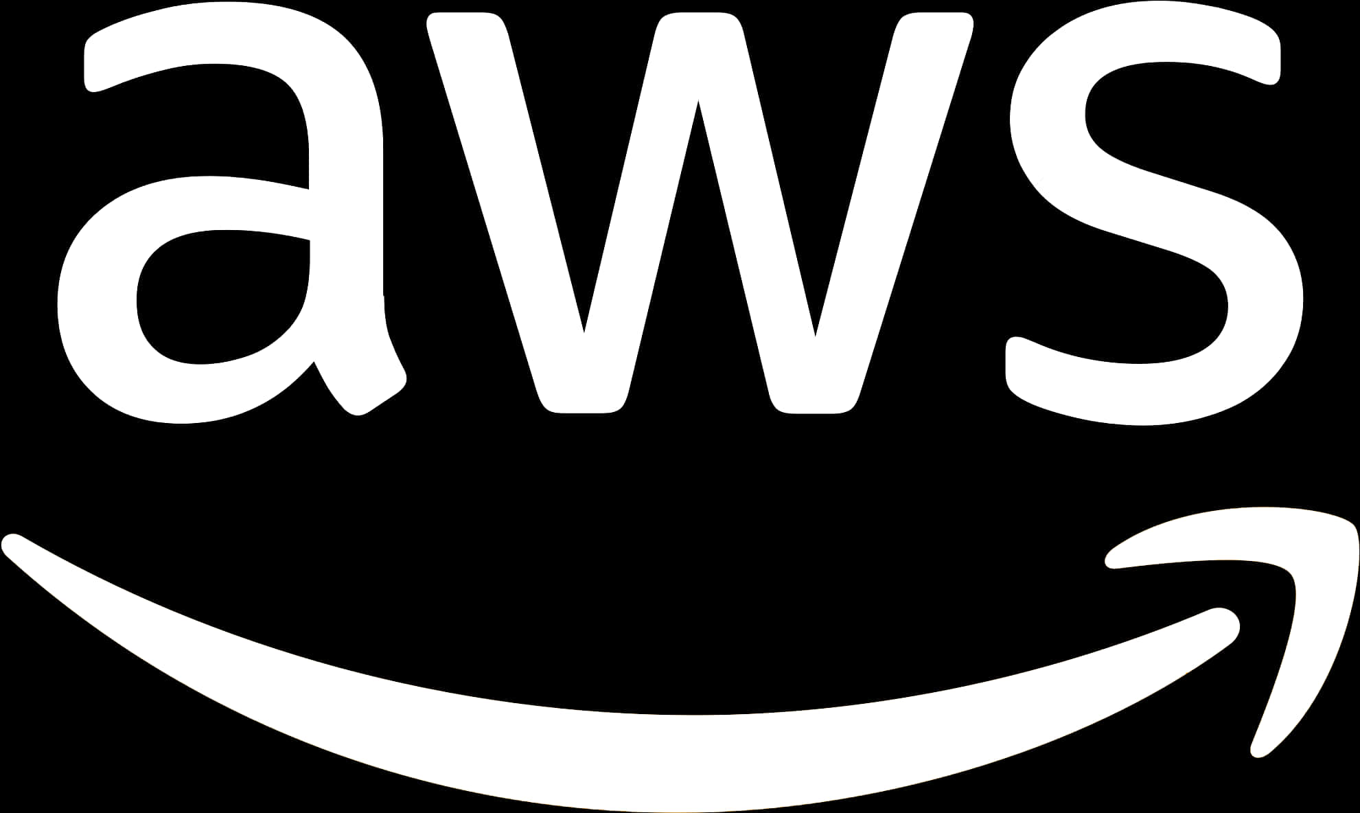 A W S Logo Blackand White PNG image
