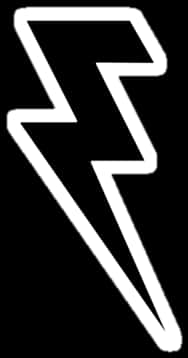 A White Lightning Bolt On A Black Background PNG image