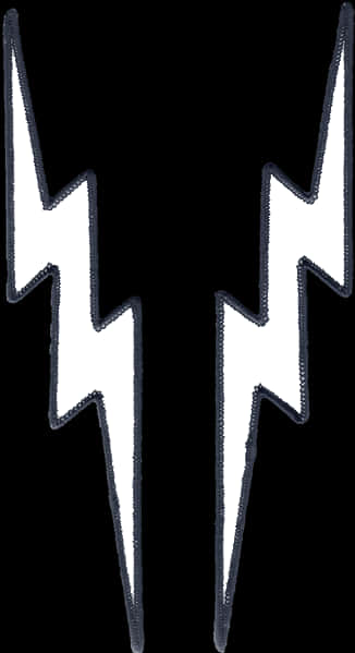 A White Lightning Bolt Symbol PNG image