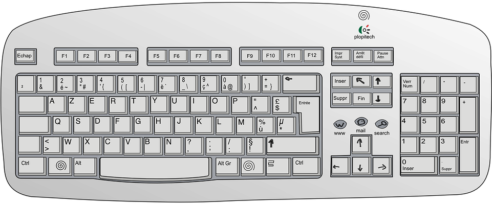A Z E R T Y Keyboard Layout PNG image