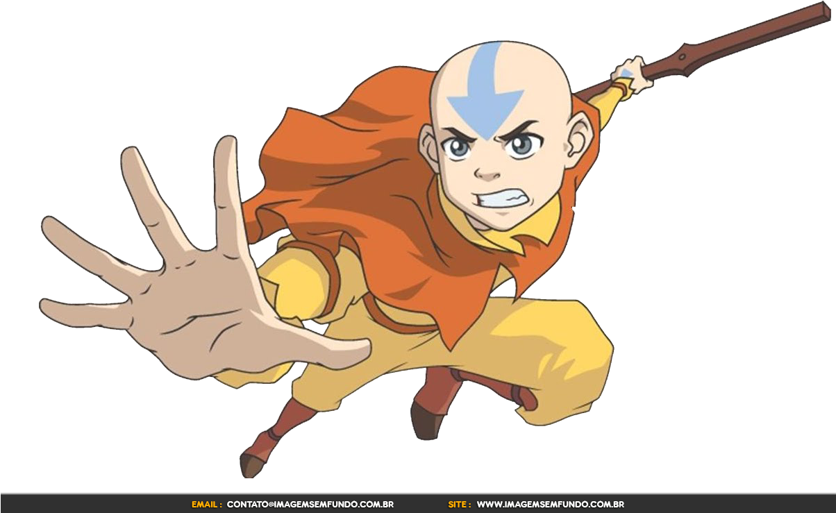 Aang_ Action_ Pose_ Avatar PNG image