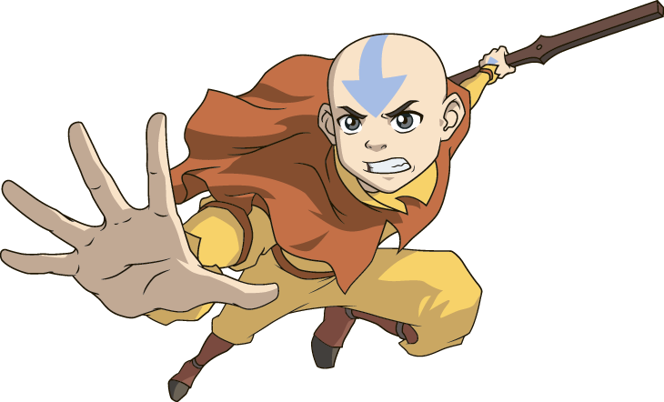 Aang_ Action_ Pose_ Avatar PNG image