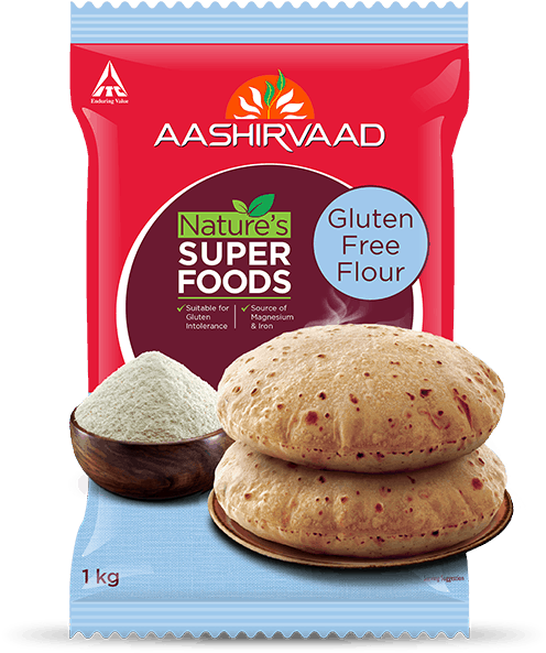 Aashirvaad Gluten Free Flour Package PNG image