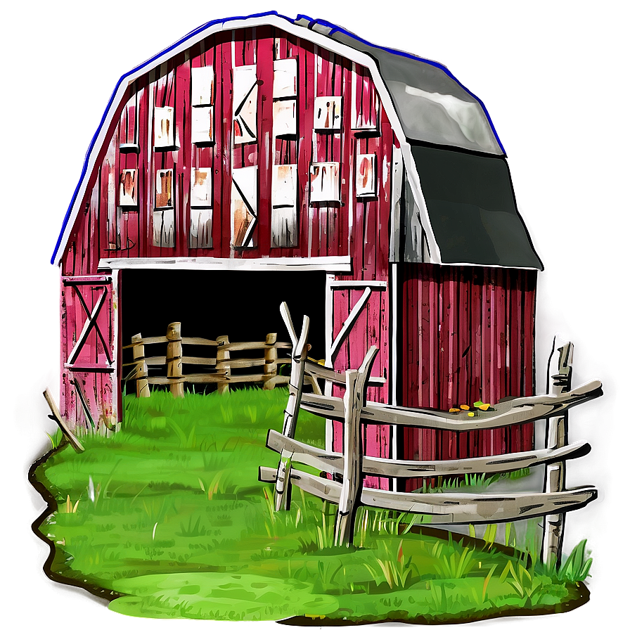 Abandoned Barn Scene Png 06122024 PNG image