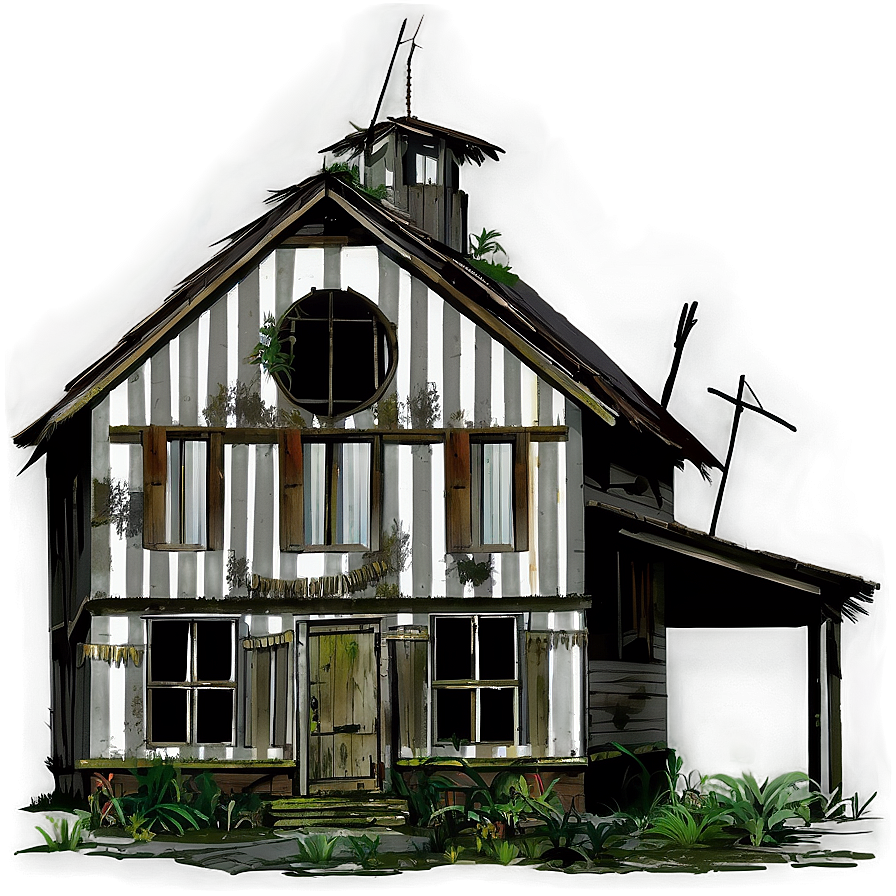 Abandoned Dark House Png 06242024 PNG image