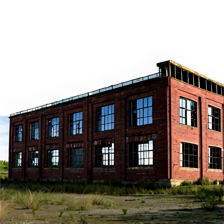 Abandoned Factory Building Png 05242024 PNG image