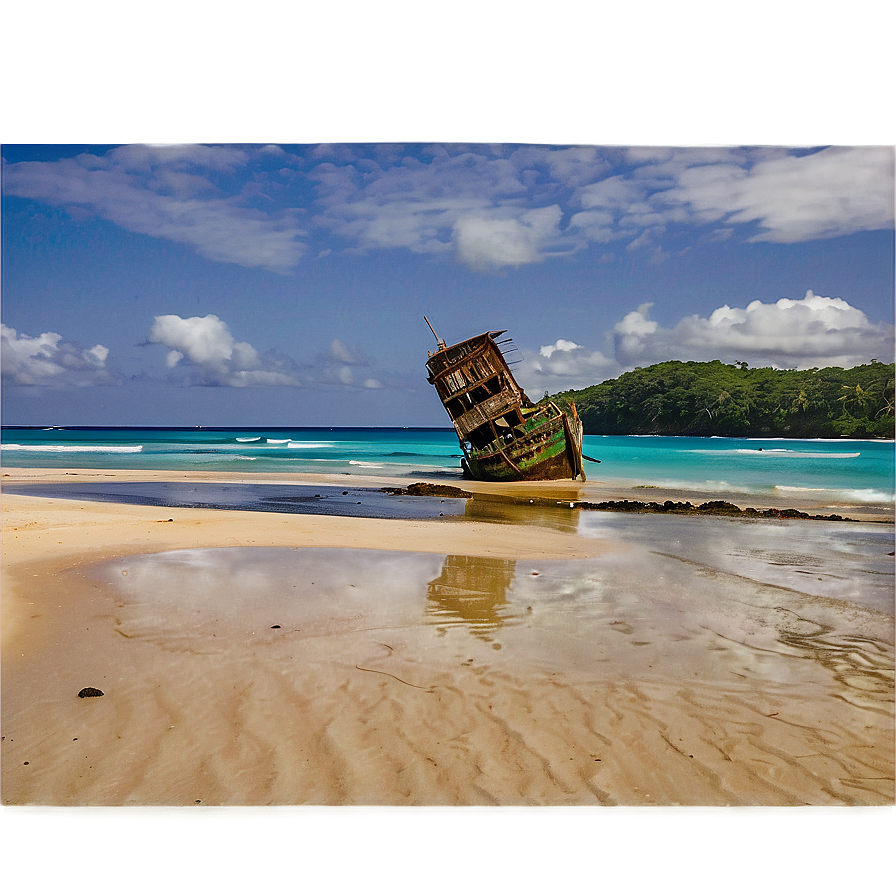 Abandoned Shipwreck Beach Png 7 PNG image