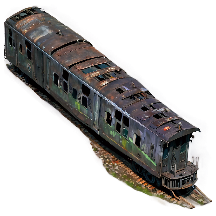 Abandoned Train Wreck Png Qqf34 PNG image