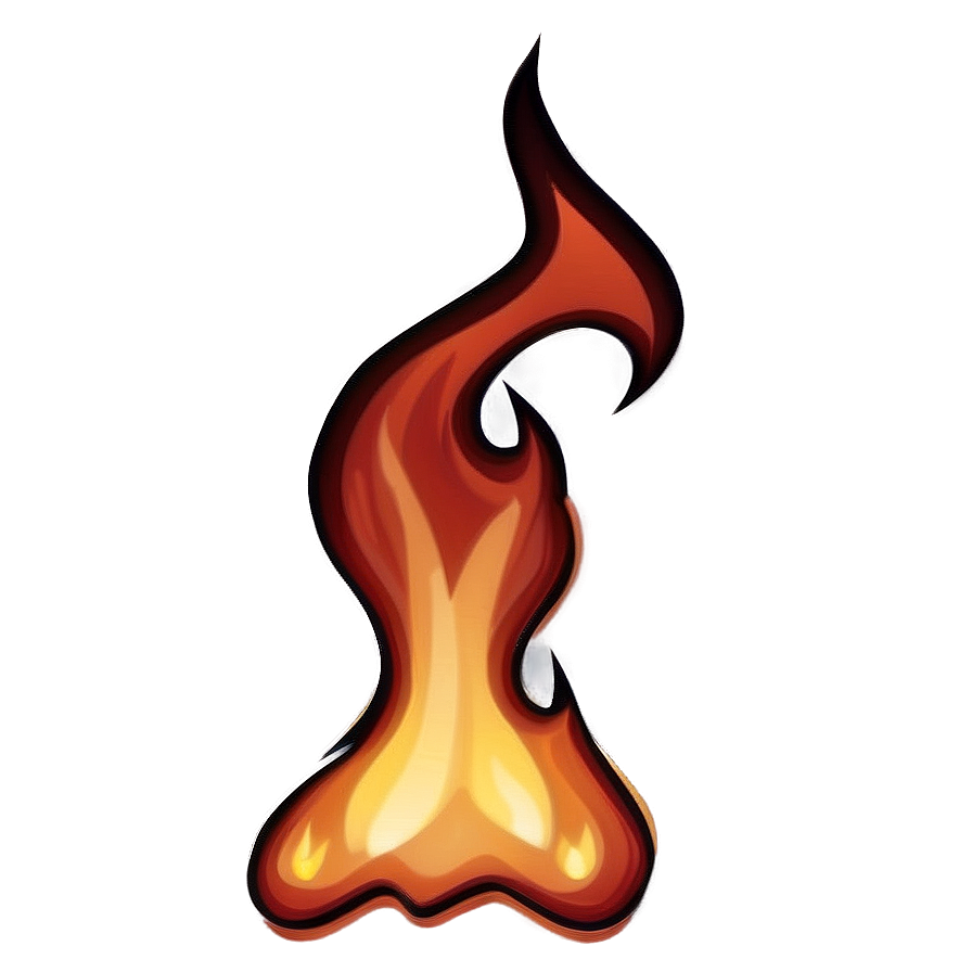 Ablaze Fire Emoji Graphic Png Eyb19 PNG image