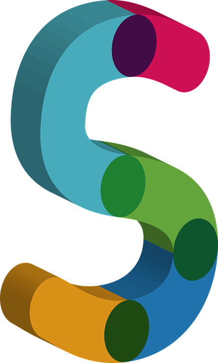 Abstract Alphabet S Design PNG image