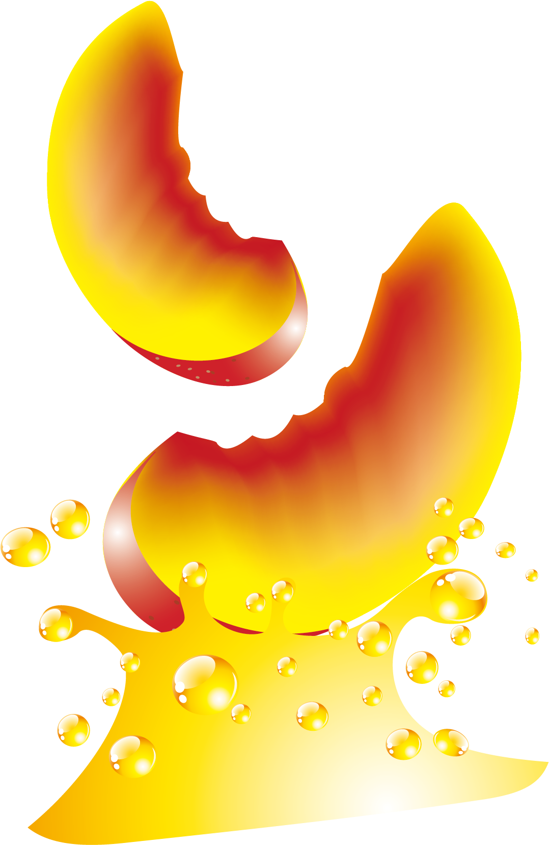 Abstract Apple Bite Bubbles PNG image