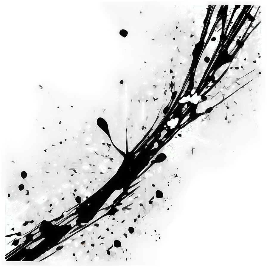 Abstract Art Black Splatter Png 06262024 PNG image