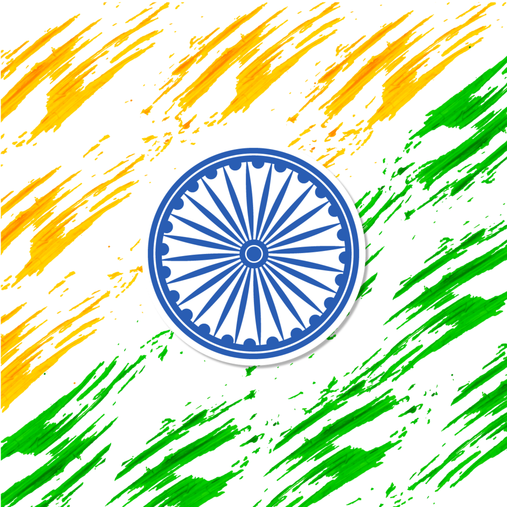 Abstract Ashoka Chakra Independence Day Background PNG image