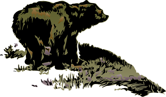 Abstract Bear Silhouette PNG image