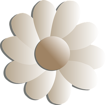 Abstract Beige Flower Illustration PNG image