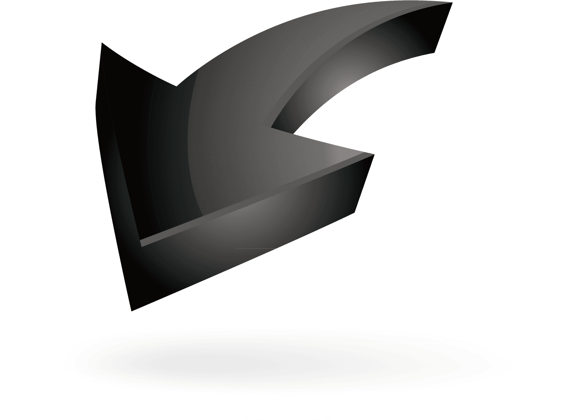 Abstract Black Arrow Direction PNG image