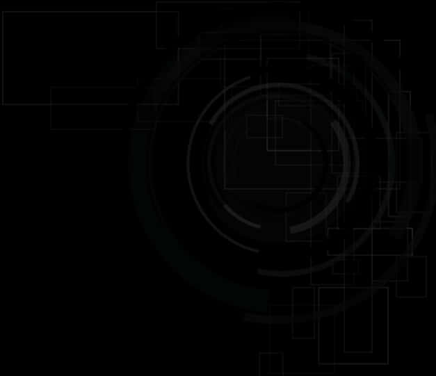 Abstract Black Backgroundwith White Circles PNG image