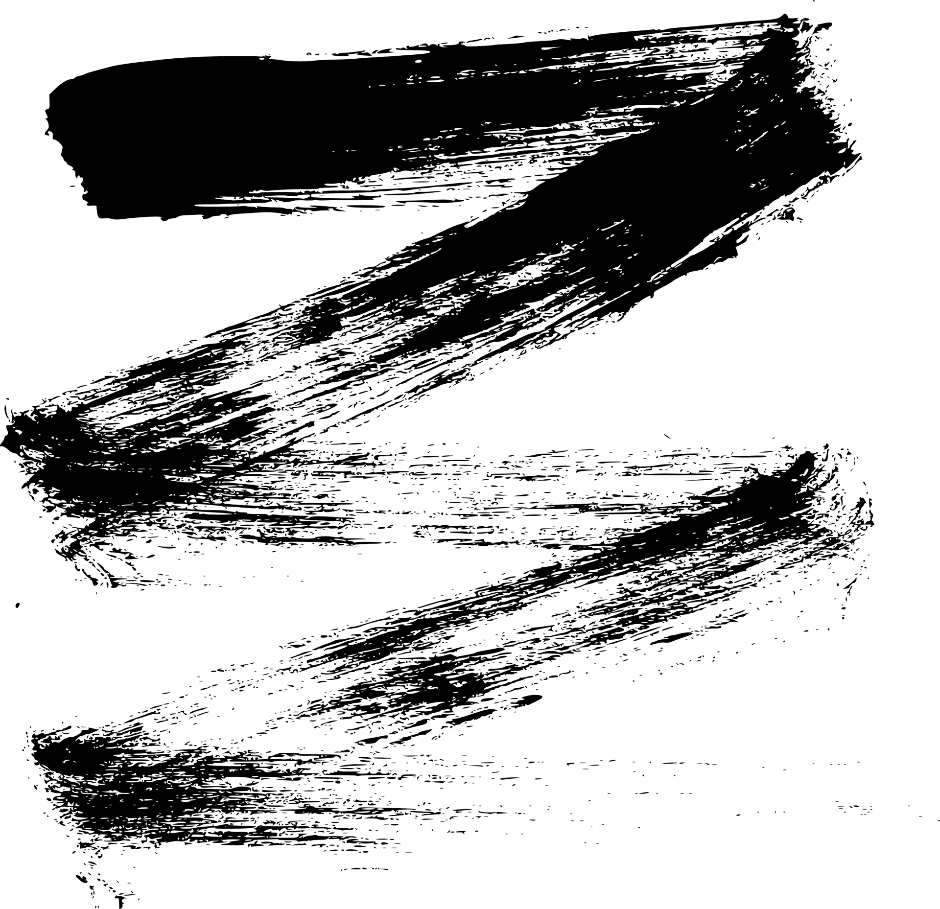 Abstract Black Brushstrokes Artwork.png PNG image