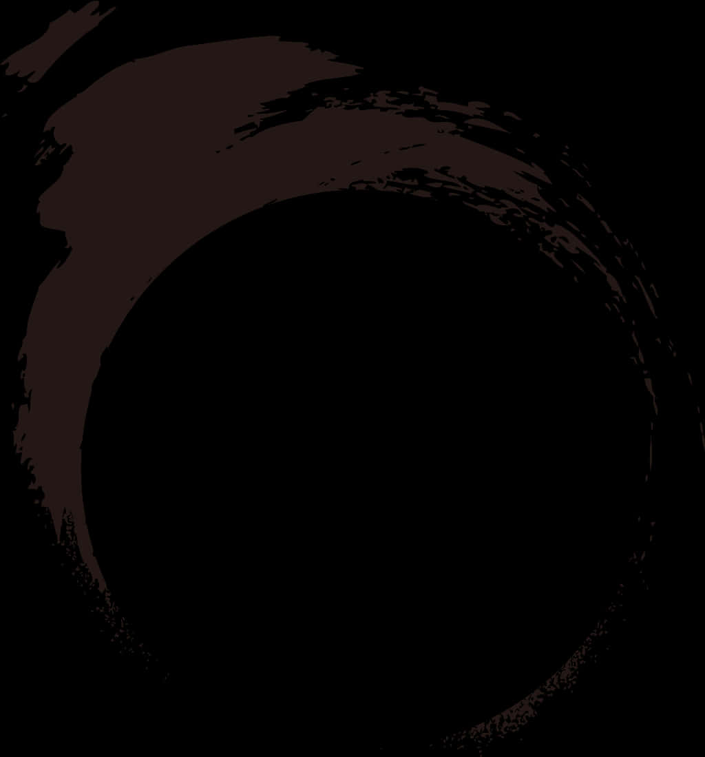 Abstract Black Circle Design PNG image