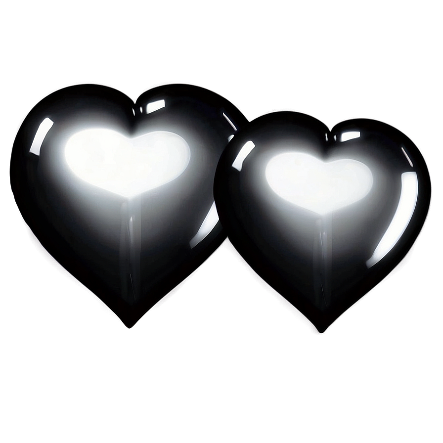 Abstract Black Hearts Png 06272024 PNG image