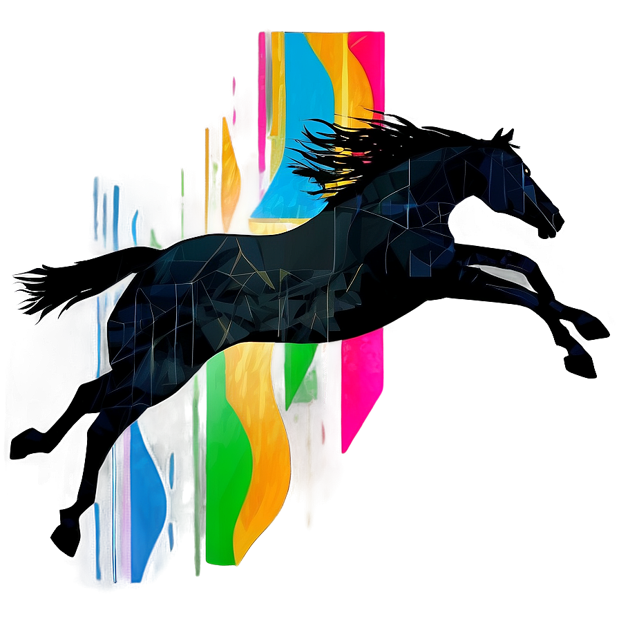 Abstract Black Horse Design Png Ysy81 PNG image