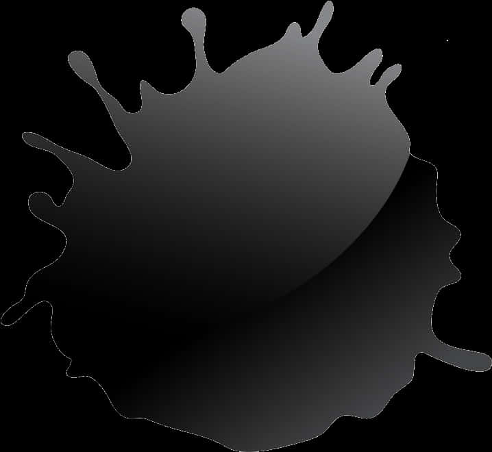 Abstract Black Ink Splash PNG image