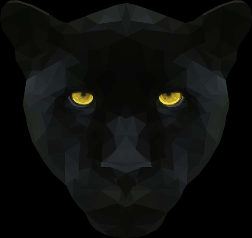 Abstract Black Panther Face PNG image