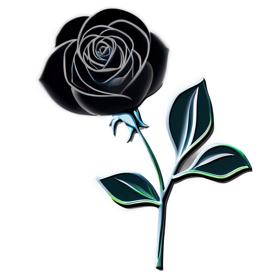 Abstract Black Roses Png 06212024 PNG image