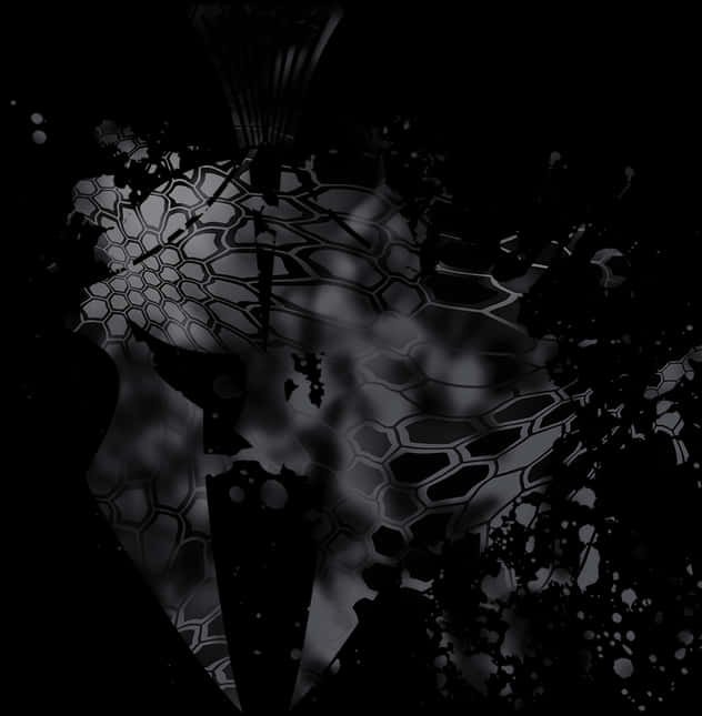 Abstract Black Splash Art PNG image