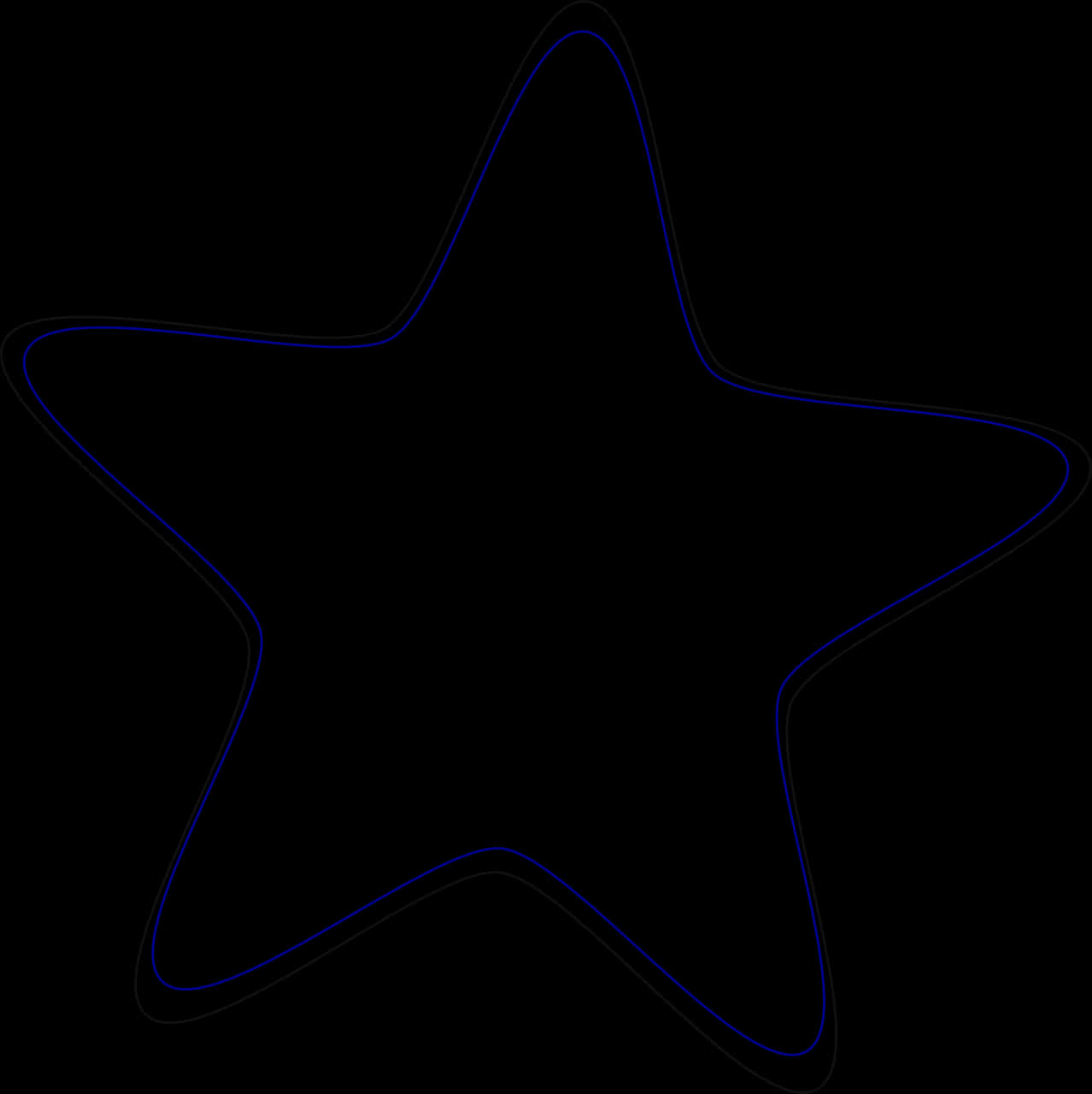 Abstract Black Star Outline PNG image