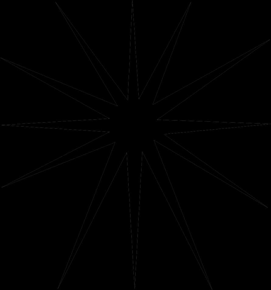 Abstract Black Starburst Pattern PNG image