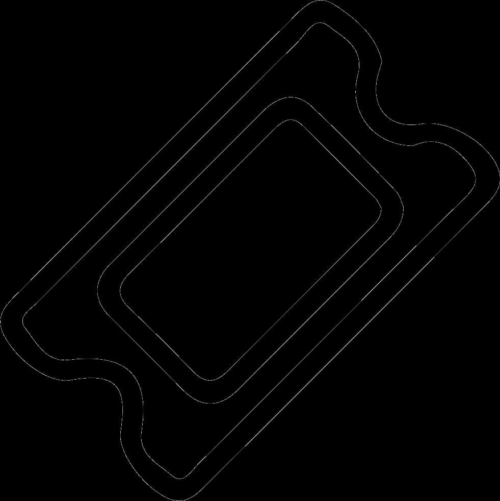 Abstract Black Ticket Outline PNG image