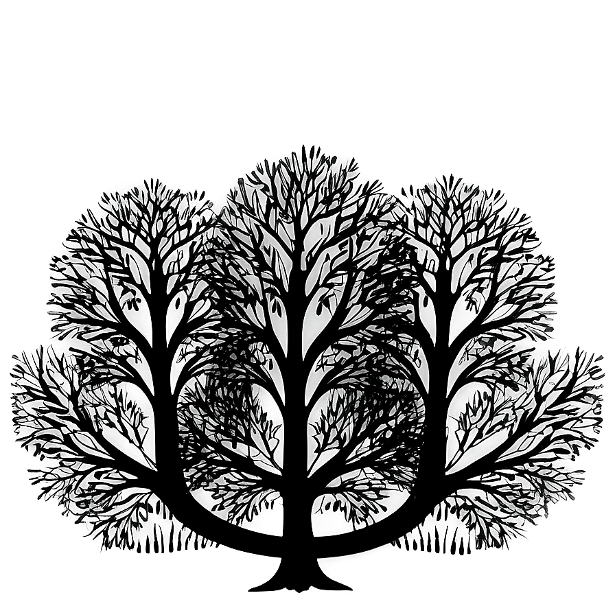 Abstract Black Trees Design Png 73 PNG image