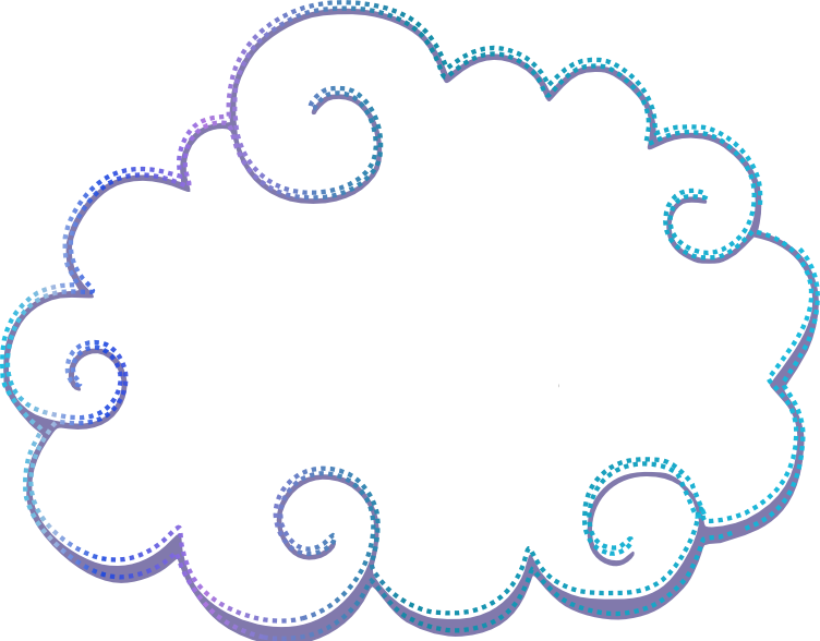 Abstract Blue Cloud Design PNG image