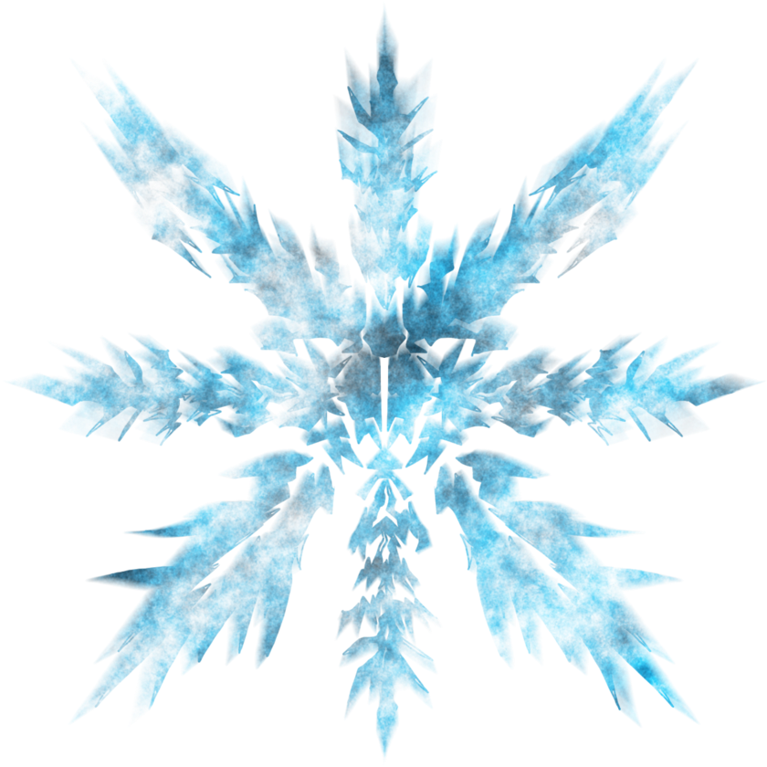 Abstract Blue Crystal Snowflake PNG image